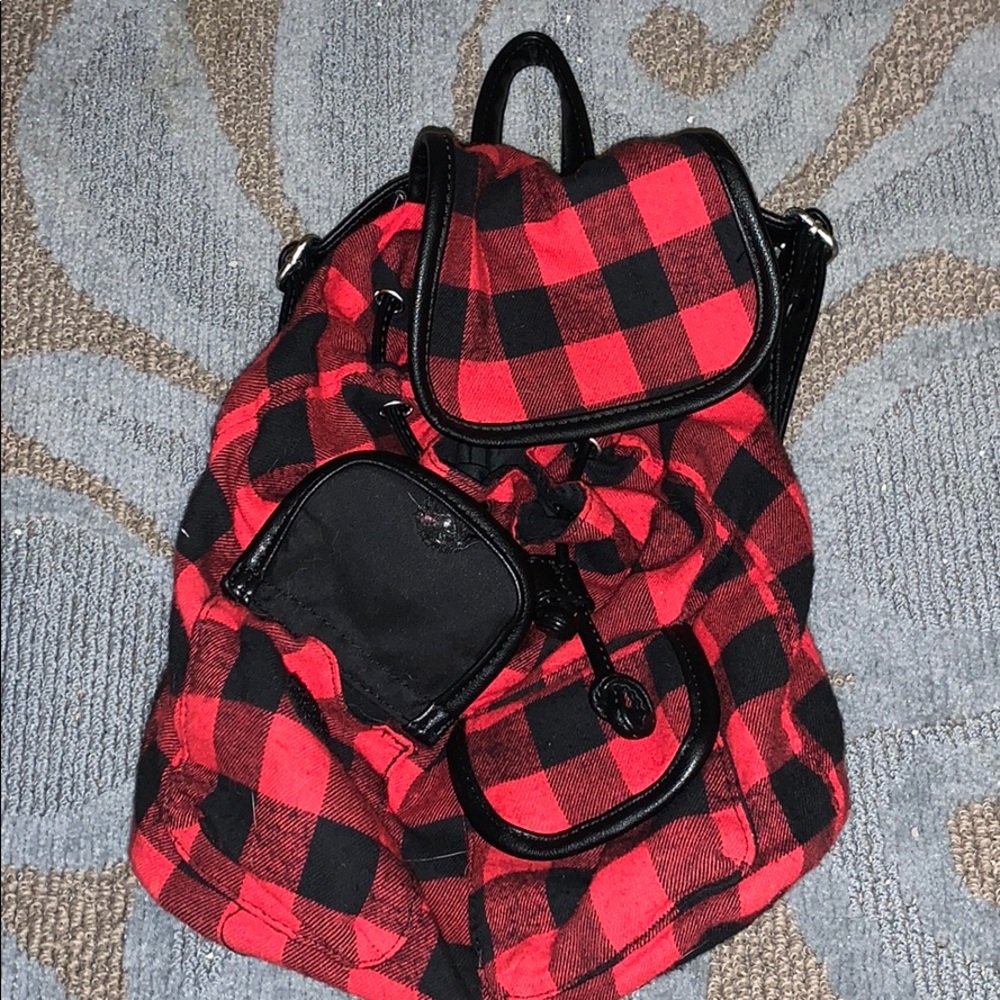Plaid mini backpack